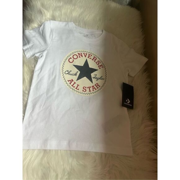 CONVERSE Kids Youth Chuck Taylor All Star White T Shirt 5-6 yr - Picture 3 of 5